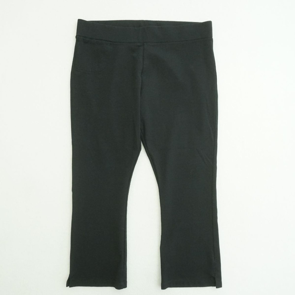 American Giant Black Ponte Straight Pants Size 16 Womens Career Workwear